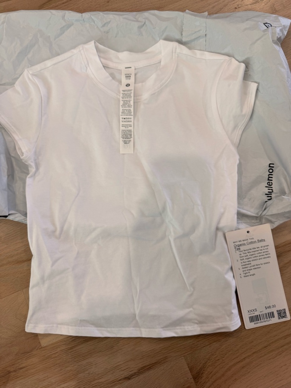lululemon athletica Kids White Short Sleeve Crew Tee